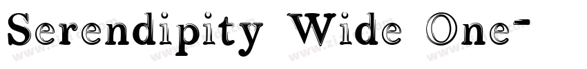 Serendipity Wide One字体转换